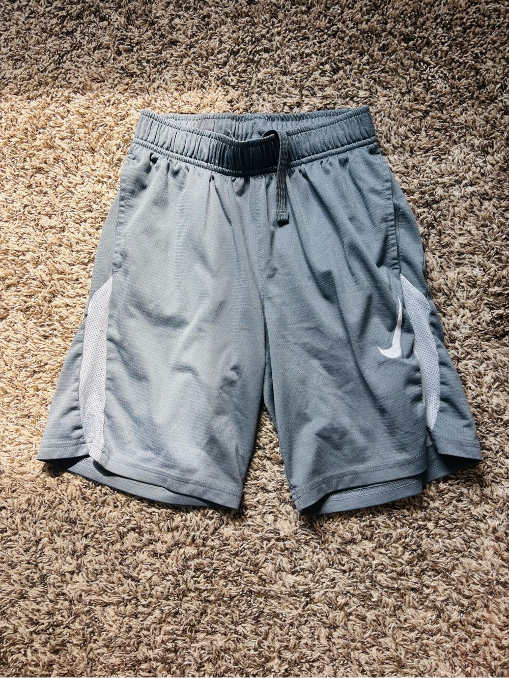Nike Boys’ Gray Athletic Mesh Shorts